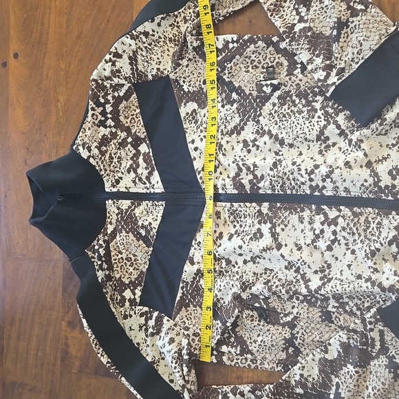 Buddy Love Vonn Elastic Track Jacket In Slither Brown & Black Snake Print Size M - Picture 8 of 13
